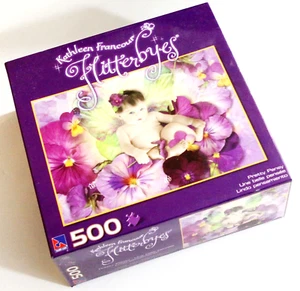 Flutterbyes Jigsaw Puzzle Kathleen Francour 500 Pieces Baby Pansies Sealed - Picture 1 of 6