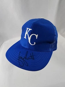 Vintage Kansas City Royals Hat Ball Cap Snapback Trucker George Brett Signed  - Picture 1 of 7