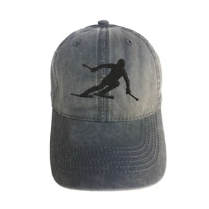 Gorra de béisbol bordada silueta de esquiador sombrero correa ajustable vacaciones nuevo - Imagen 1 de 11