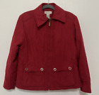 Westbound Soft Full Zip Retro Burgundy Jacket Size Mp
