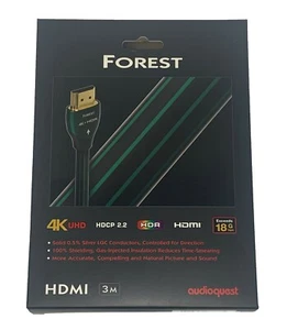 AudioQuest Forest HDMI Cable 3 Meter (10') 4K UHD HDR 18Gbps Prior Gen - Picture 1 of 2