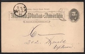 P9? UNITED STATES OF AMERICA 1c postal card  posted in 1893 - Picture 1 of 2