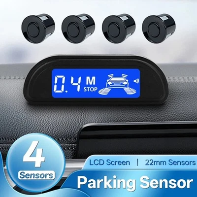 12V Car Parking Sensor Kit Rear Auto Parking Reverse LED Monitor 22mm 4 Sensors - Image 1 of 4