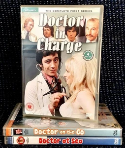Doctor In Charge S1, Doctor On The Go S2 (Sealed) & Doctor At Sea S4 DVD'S Reg 2 - Picture 1 of 10