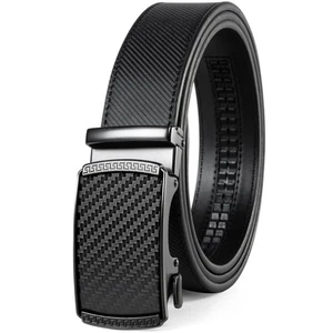 Belt men,leather ratchet belt 1 3/8" with Comfort Click Sliding Automatic Buc... - Picture 1 of 6