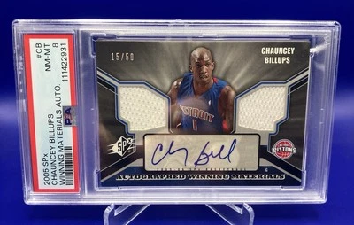2005-06 SPx Auto Winning Materials /50 Chauncey Billups #AWM-CB Jersey Auto HOF - Image 1 of 2