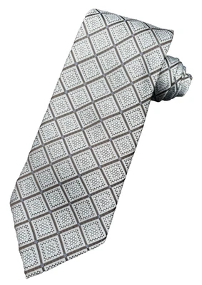 Corbata Dolce & Gabbana Hombre 100% Seda Hecha en Italia 61" Largo Azul Cuadrados Usada en Excelente Condición Foto 1 de 4