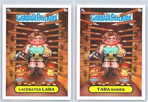 Tomb Raider Lara Croft Garbage Pail Kids Spoof Game Over! SP 2-Card Set - Picture 1 of 5