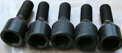 5 tornillos de tambor de freno parkerizados negros vintage 43530-35A Harley Panhead (201 Foto 1 de 4