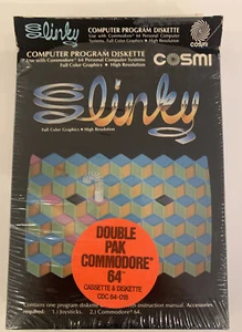 SLINKY COSMI Commodore 64 Computer Game Preowned DISK ONLY - Foto 1 di 6