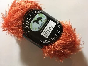 Dark Horse Yarns Lovely Lash #213 Dark Orange Eyelash Yarn 50 Gram 92 Yards - Picture 1 of 5