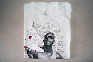 VINTAGE NIKE AIR JORDAN HERREN T-SHIRT, BRANDNEU MIT ETIKETT, WEISS, GRÖSSE XL #95 - Bild 1 von 3