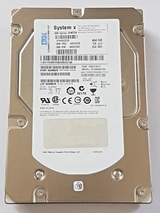 450 GB SAS IBM System X 44W2239 ST3450857SS 15K RPM 16MB HDD 3.5 " Hard Drive - Picture 1 of 1