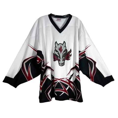 Vintage NHL Calgary Flames Hockey Jersey Mens Large Black White Seefeldt Cover