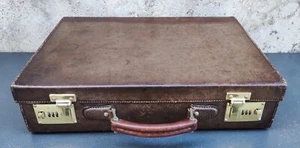 VINTAGE GUCCI BOAR LEATHER 24 HOUR BRIEFCASE BRIEFCASE CASE - Picture 1 of 13