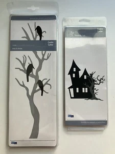 NEW! QuicKutz Dies 2009 COOKIE CUTTER Die HALLOWEEN House & Tree, Tree & Birds - Picture 1 of 2