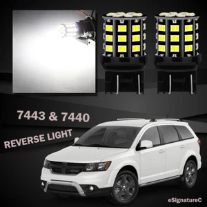 2 x White Backup Reverse Light 7443 7440 33SMD LED For 2011 - 2019 Dodge Journey - Bild 1 von 5