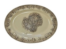 Johnson Bros Turkey Serving Platter The Friendly Village 1990s Portugal 18.5”