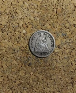 1853 Sitzende Freiheit Half Dime MI165 mit Pfeilen ss/vz Silbermünze - Bild 1 von 2