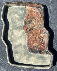 Maine Contemporary Ceramicist Artist Paul Heroux Signed Footed Stoneware Vessel - Picture 1 of 13