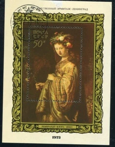 Russia USSR stamp 1973 SC4148 Foreign Painters Russia  Souvenir Sheet CTO b95 - Picture 1 of 1
