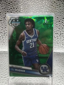 2023-24 Bowman Chrome Sapphire U Green REFRACTOR /99 DJ Wagner Kentucky - Picture 1 of 1