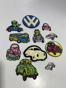 Lot Of NOS Kalen Volkswagen patches Aliens Flower Power Hippie Frogs VW Beetle - Picture 1 of 10