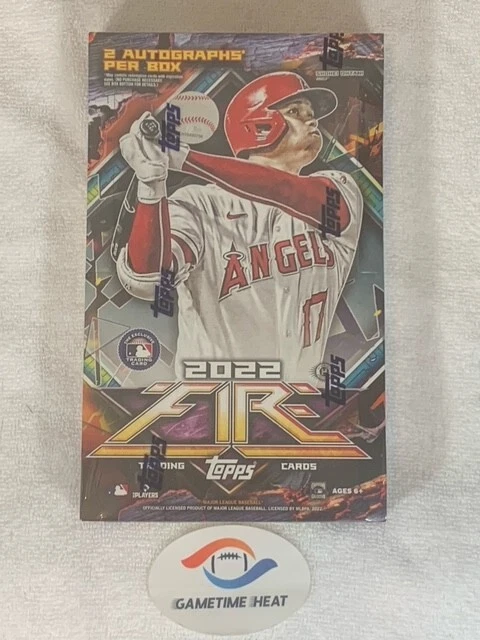 2022 Topps Fire Baseball Trading Cards Hobby Box 2 Auto Witt Jr Ohtani Strider