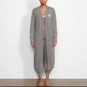 SKIMS Cozy Knit Long Robe + Jogger Set Team USA Gray 4X/5X - Picture 1 of 16
