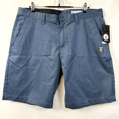 Volcom Shorts Men Sz 38 True to This Frickin Drifter 9" Surfer Skater Indigo NEW - Image 1 of 4