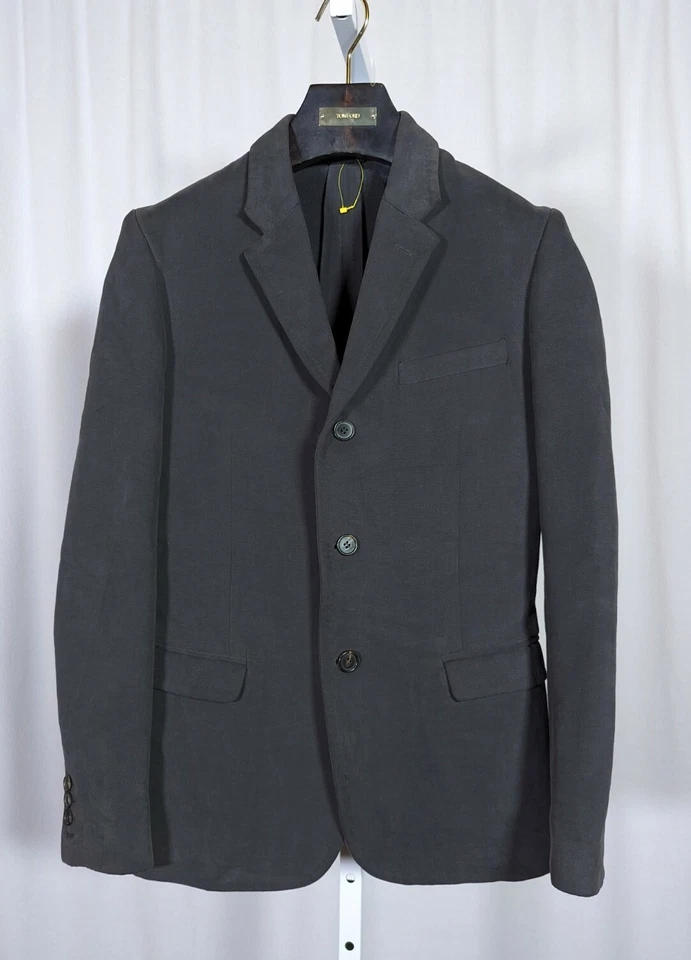 Chaqueta Blazer Neil Barrett Otoño 2012 Pasarela Gris Pizarra Moleskin 36" Pecho Italia Foto 1 de 4