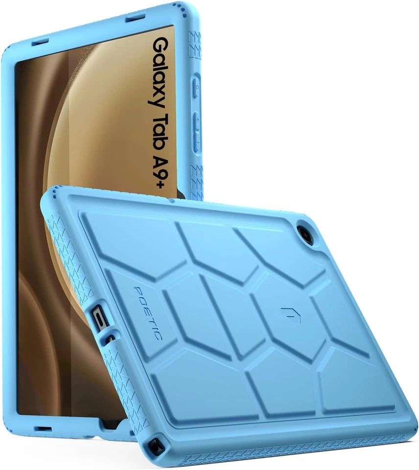Poetic For Galaxy Tab A9 Plus Case Shockproof Kids Friendly Cover LIght Blue