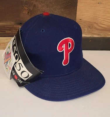 Vtg 90s Philadelphia Phillies New Era Diamond Collection Pro Wool Hat 6 3/4 NWT - Image 1 of 4