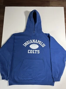 Vintage Reebok schwerer blauer Indianapolis Colts Hoodie Baggy Large (passt XL) EUC - Bild 1 von 8