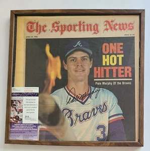 Dale Murphy Signed Auto Sporting News Page JSA Framed Atlanta Braves - Picture 1 of 5
