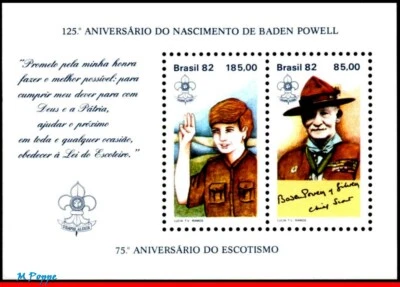 1812 BRASIL 1982 AÑO SCOUTING, SCOUT Y BADEN-POWELL, SCOUTING, RHM B-53, MNH Foto 1 de 2