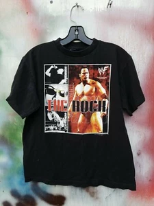Vintage WWF The Rock Wrestling Shirt Mens small Layeth The Smacketh Down - Picture 1 of 4