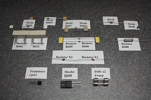 PAQUETE DE PIEZAS PARA PLACA IP MAGNAVOX 32MF301B/F7 BA17F1F0102 4 Q600 Q601 D640 D610 - Imagen 1 de 1