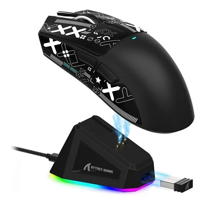 ATTACK SHARK X11 Wireless Gaming Mouse with Charging Dock up to 22000DPI PAW3311 - Image 1 of 4
