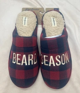 Dearfoams Herren Buffalo Karo Winter Hausschuhe "Bartsaison" Große - 11/12 - NEU - Bild 1 von 8