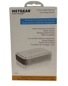 NETGEAR 5-Port Gigabit Ethernet Unmanaged Switch GS605, SEALED - Picture 1 of 3