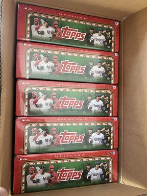 2025 Topps Holiday Hobby Estuche de 5 cajas (15 latas) MLB Béisbol ¡EN MANO! Foto 1 de 4