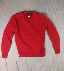 VTG Dress Code New York Juniors Size XL Red V-Neck Knit Sweater Youth Girls USA - Picture 1 of 11