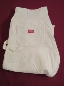Dickies Mens Carpenter Painter Pants 36X30 White Cargo Performance Relaxed NEW - Picture 1 of 10