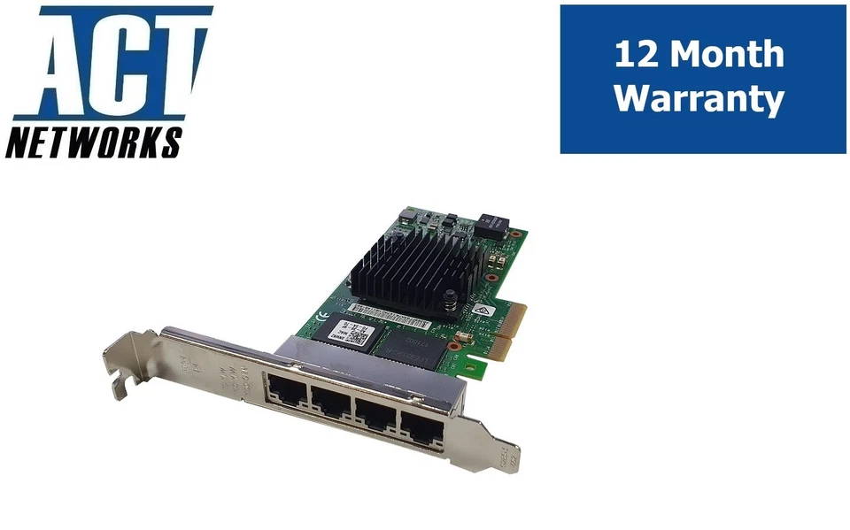 Dell Intel Ethernet i350-T4 4-Port 1G NIC Heigh Height NWK2 Server Adapter - image 1 of 1