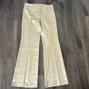 Vintage Cache Pants Womens Size 6 Wide Leg Flare Shiny Gold Disco Party MINT - Picture 1 of 8