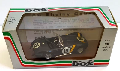 MODEL BOX  1:43 AUTO DIE CAST AC SHELBY COBRA SEBRING 1963 NERO    ART 8414 - Immagine 1 di 4