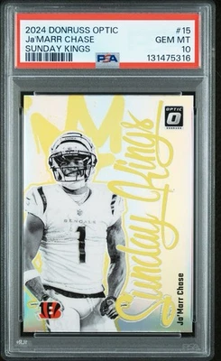 Donruss Optic Ja'Marr Chase Sunday Kings #15 2024 PSA 10 Foto 1 de 2