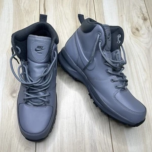 Nike ACG Manoa Leather Boots Gray Men's Size 9.5 MINT Vibram Sole - Picture 1 of 11