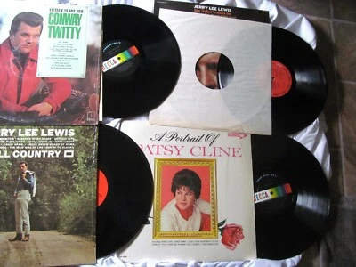 ROCK LOT [ 4 ROCKABILLY IN SHRINK*PATSY CLINE*JERRY LEE LEWIS [2] CONWAY TWITTY] - Image 1 of 4